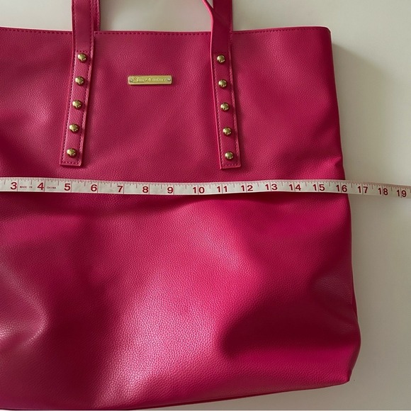 Juicy Couture Faux Leather Pink oversized overnight everyday carry all tote bag - Picture 6 of 11